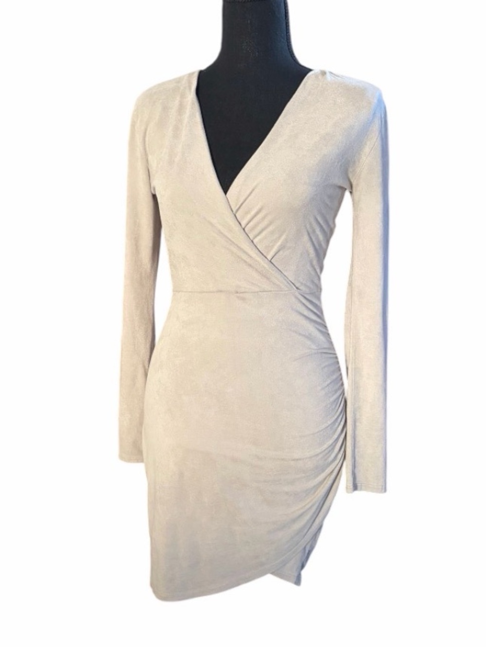 Room Service Velvet Ruched Dress 🩶🤍 - Picture 2 of 6